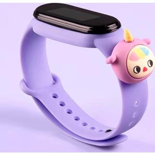 For Mi Band 6 5 4 3 Strap Silicone Doll cartoon XiaoMI 6 5 4 Watch Band Silicone Doll cartoon Bracelet Smart Sports Wrist