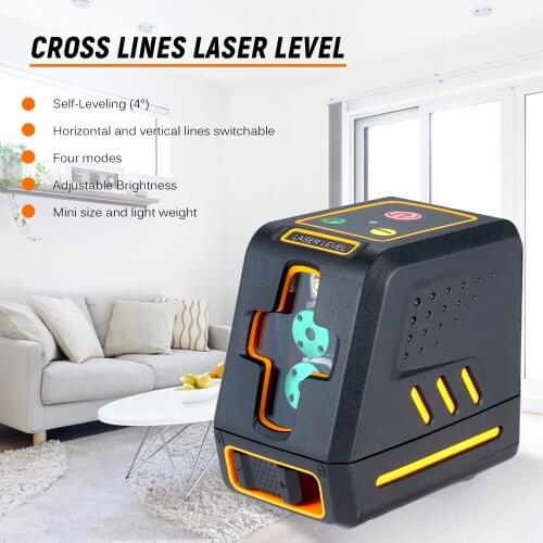Laser Level Horizontal and Vertical Cross Line Self Leveler Auto-Leveling Spirit Level Self-Leveling Selectable Laser Lines