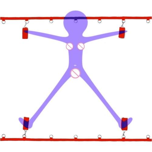 SM Adult Sex Handcuff Binding Strap Adjustable Hand and Foot Bed Binding Strap Couple Sex Toys For Women