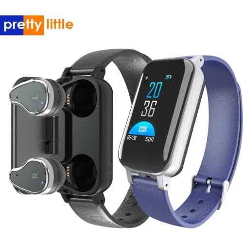 T89 Smart Watch Men with Bluetooth Earphone Women Smart Watch IP67 Support Siri BT Call Fitness Bracelet Smart Band