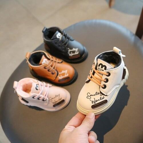 Winter Baby Boys Boots Kids Cotton Shoes Plush Velvet Toddler Shoes Children Girls Thick Warm Boots Fashion Sneakers Shoes