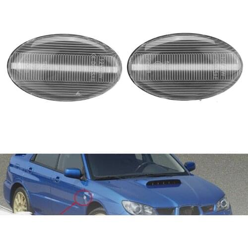 1 Pair 12V Car ABS Clear Lens Sequential LED Side Marker Lights 3W Fit For Subaru Forester Liberty Impreza Wrx Sti 2002 2003