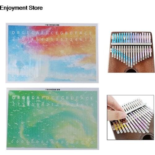 1x Kalimba Scale 17 Key Sticker Percussion Parts Accessories for Learner Musical Instrument Kit