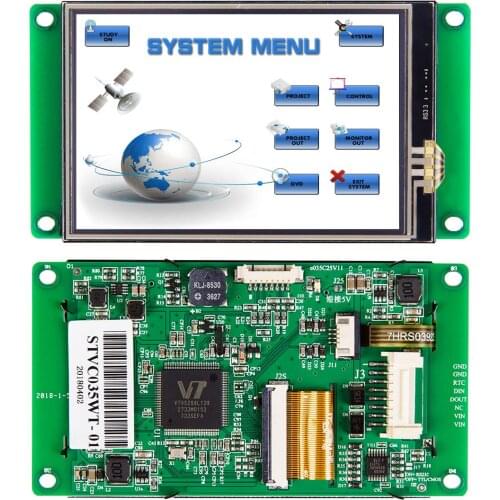 3.5 Inch HMI TFT LCD Module Monitor with Controller Board + Software +Serial Interface