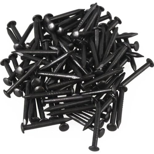 22x2mm Round Head Black Antique Pure Copper Wood Screw Nail for Furniture 100g