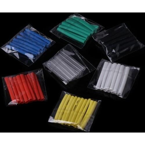 70Pcs/Set 7 Colors 3.0mm Heat Shrink Tube Retardant Polyolefins 2:1 Tubing Wrap Sleeve Kit
