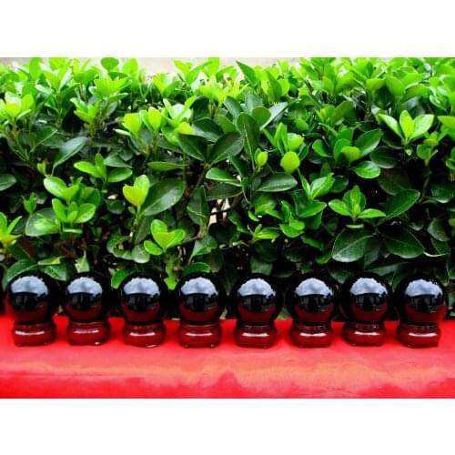 8 AAAA NATURAL Obsidian quartz crystal sphere ball+stand healing