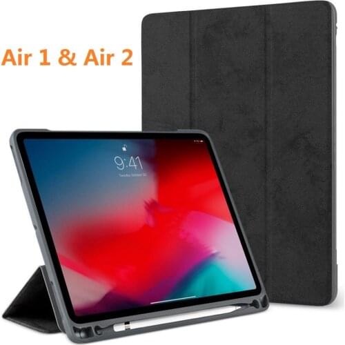 9.7 inch Folio Coque for iPad Air 2 Pencil Case Magnetic Smart Auto-Sleep A1474 A1566 Pencil Slot Funda for iPad Air 1 2 Cover