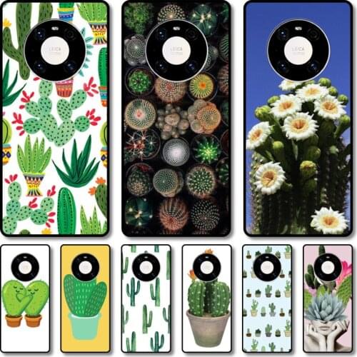 Green cactus Phone Case For Huawei mate 40 30 10 20 40 8 9 Lite Z Pro RS black cell shell