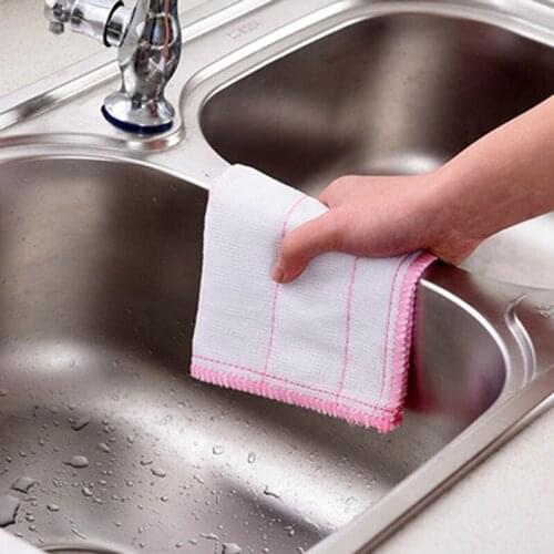 Plus Cotton Wood Fiber Non-stick Oil Rag Cotton Yarn Dish Towel Absorbent Lint Thickened Dish Cloth