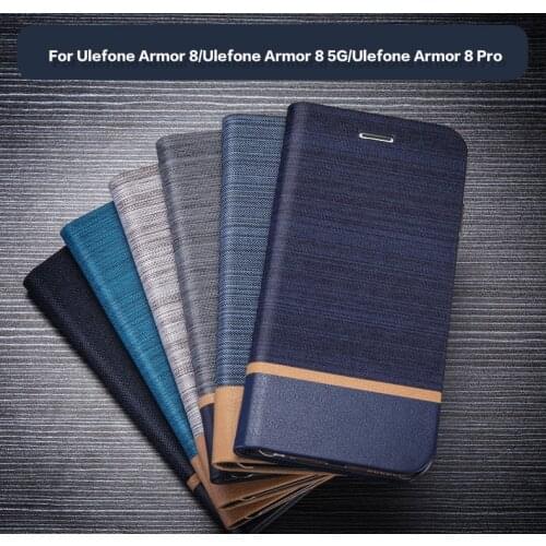 PU Leather Wallet Case For Ulefone Armor 8 Business Phone Case For Ulefone Armor 8 5G Book Case Soft Silicone Back Cover