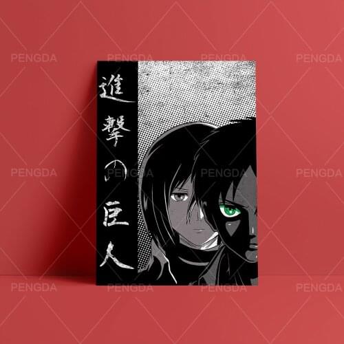 Canvas Printed Wall Art Japan Anime Poster Painting Modern Attack on Titan Home Decor Modular Pictures No Frame For Living Room