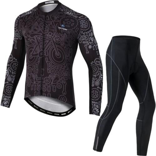YOCENE Hot Selling Printing High Quality Cycling Jersey Clothing Polyester Zipper Bicycle Suit Long Sleeve Men Spring Bike Wear