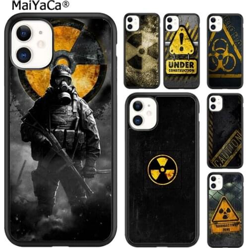 MaiYaCa Radioactive warning sign Phone Case Cover For iPhone SE 6s 7 8 plus X XR XS 11 12 pro max Samsung Galaxy S8 S9 S10 shell