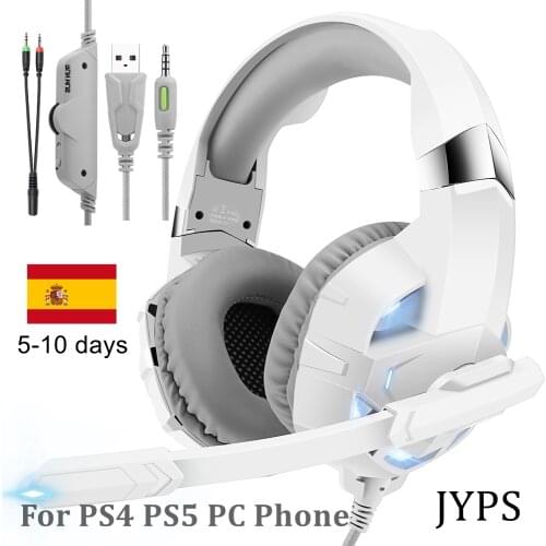Stereo Bass Gamer Headphones with Microhpone & LED, Noise Canceling PC Wired Headsets, SmartPhone Gaming Helmet For PS5 PS4 Xbox