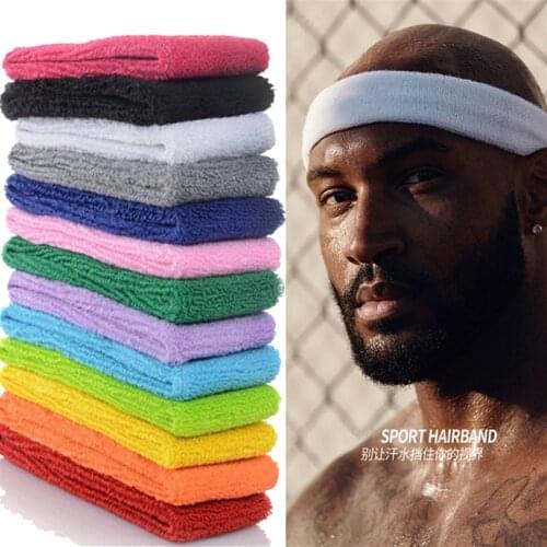 Solid Color Stretch Head Band Yoga Headband Sports Running Men Women Sweatproof Hip Hop Non-slip Hair Band Sweat Sweatband