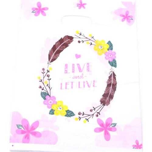 Wholesale 50pcs 25*35cm Lovely Plastic Gift Packaging with Fur Favor Birthday Gift Package Bags