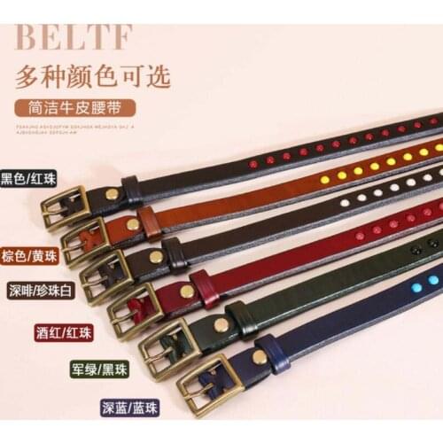 Personalized Fashion Ladies Belt Female Ins Style Fashion Trend Style Retro Practical Leather Pin Buckle With Jeans Belt
