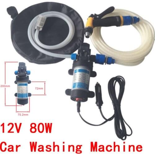 Portable 12V 80W Car Washing Machine With High Pressure Water Pump Coming With Car Cigarette Lighter Adaptor