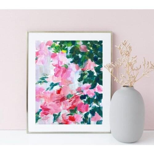 Modern Abstract Watercolor Flowers Art Painting Prints Botanical Floral Poster Wall Art Canvas Painting Picture Home Room Decor