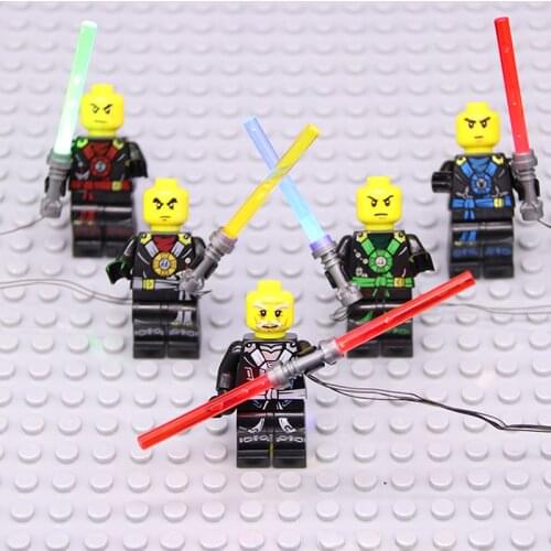 LED light lightsaber for lego figure Toys For lego /pin The Force Awakens Nano Light Up Set DIY Toys For Children