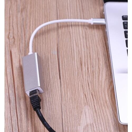 Type C Ethernet Adapter USB 2.0 to RJ45 Lan Network Card Wired Network Lead Converter for Macbook ThinkPad Dell Notebook Laptop