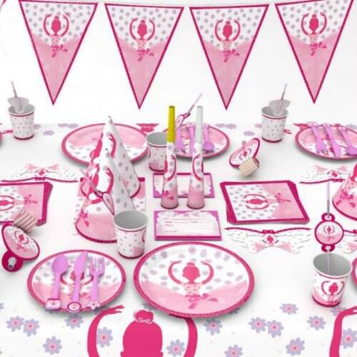 Beautiful Ballet Dancing Girl Party Supplies Dancing Girl Birthday Decoration Children Girls Party Holiday DIY Supplies