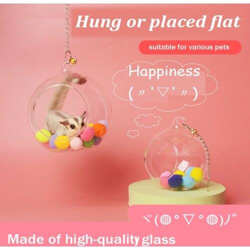 High Quality Pet Glass Cages Hamster House Home Summer Cool Small Animal Pet Nesting Habitat Cage Bedding Original House Mat