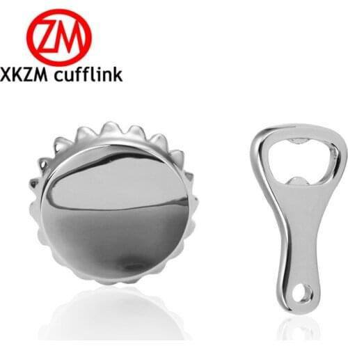 XKZM Jewelry Bottle cap and opener Brand Cuff Buttons French Shirt Cufflinks For Mens Fashion Cuff Lin wholesale father gifts