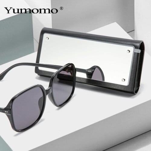 Specular PU Eyeglasses Case Mirror Leather Sunglasses Pouch Bag Portable Glasses Cover Bags Protect Glasses Box Customized Logo