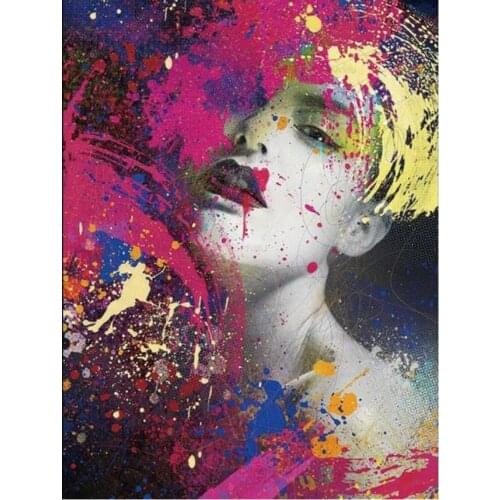 Full Diamond Painting Kits Colored Girl Diamond Dot Mosaic Embroidery Picture Crystal Rhinestone Sticker Decal Wall Art Craft