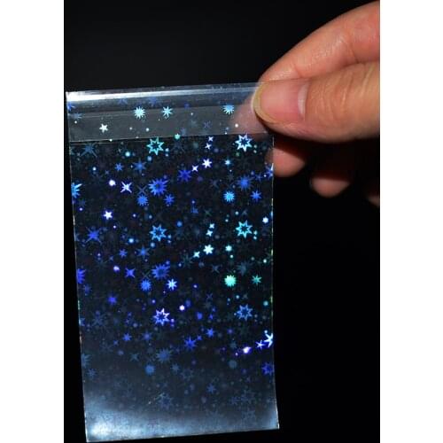 100pcs/lot 57x87mm Star Small Cards Transparent Laser Clear Sleeves Korea Idol Photo Protector Trading Cards Shield Cover