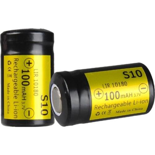 2PCS S10 rechargeable lithium battery 10180 lithium battery 100MAH 3.7V LIR10180