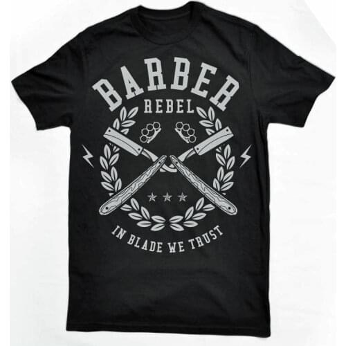 2019 Fashion Men Fashion Design Free Shipping Barber Shop Tee Mens Big And Tall Graphic T Shirt Short Sleeve Custom Shirts