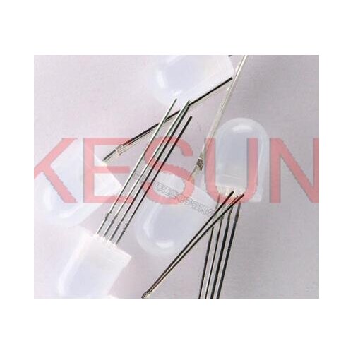 250PCS x 10mm RGB Diffused 4pin Super bright Common Anode/Cathode LED Long Leg Light Beads