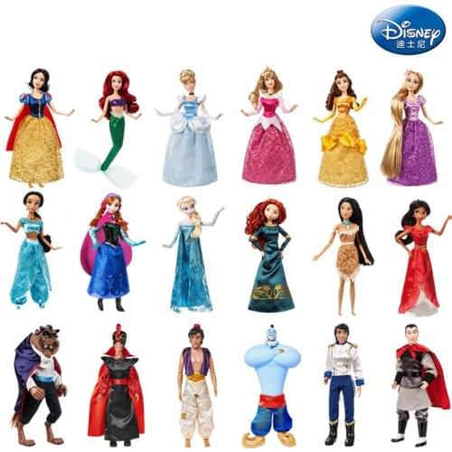 30Cm/Pcs Disney Princess Peluche Disney Frozen Doll Peter Pan Peluches Oiginal Anime Figure Dolls For Girls Kids Toys