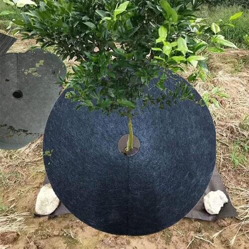 4 PCS /Tree Protection Weed Mats Ecological Control Cloth Mulch Ring Round Weed Barrier Plant Cover For Indoor Outdoor Gardens