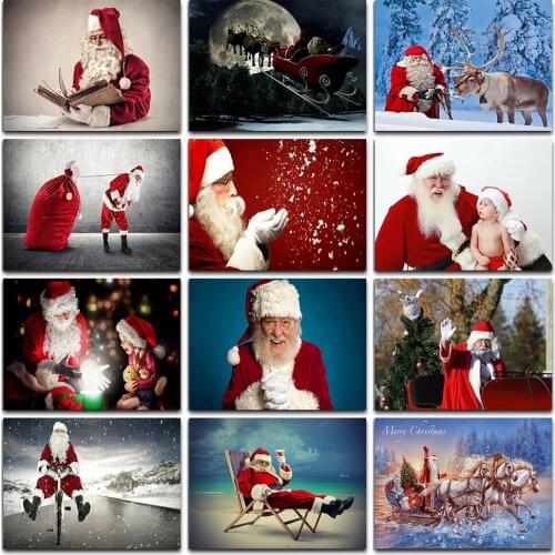 5d Diy Diamond Mosaic Christmas Diamond Painting Santa Claus Cross Stitch Christmas Home Decoration Diamond Embroidered Gift