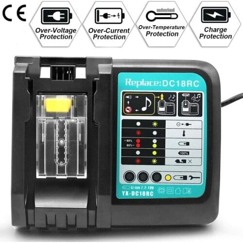 Free shipping DC18RC Li-ion Battery Charger For Makita 14.4V 18V battery BL1830 Bl1430 DC18RC DC18RA