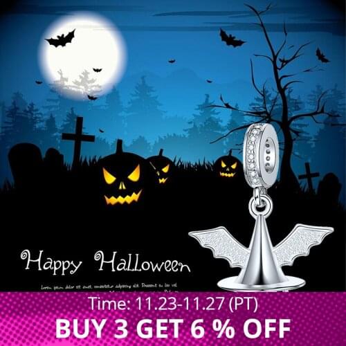 SG 925 sterling silver fashion Halloween devil pumpkin head beads charms for women fit original Europe bracelets jewelry making