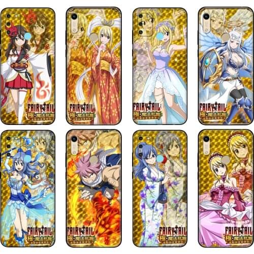 Black tpu Case For Honor 8a Prime 8s 9 10X Lite 9A 9C 9X Premium Pro 9S Case Cover Japanese Anime Fairy Tail