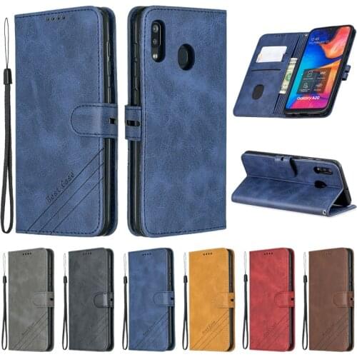 For Samsung Galaxy A20 Case Leather Flip Case on For Coque Samsung A20 Phone Case Galaxy A20E A 20e Funda Magnetic Wallet Cover