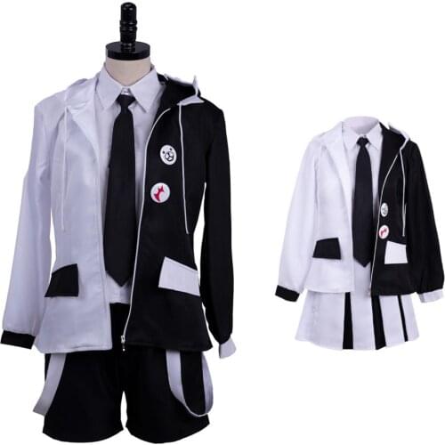 Danganronpa V3: Killing Harmony Monokuma Cosplay Costume Girls School Uniform Suit Custom Made L321