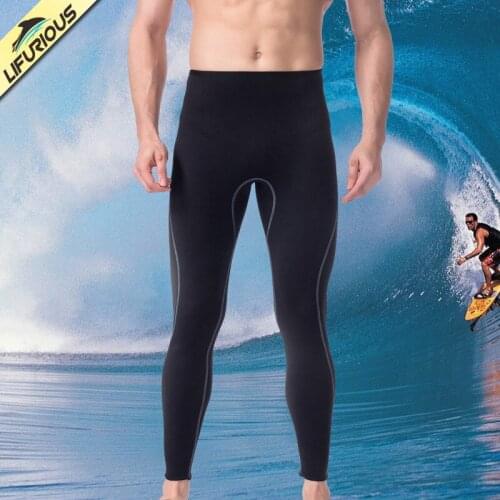 Men Lycra Surf Diving High Elastic Black Tight Long Pants Breathable Rashguards Swimsuit Sunscreen Swimming Rash Guard