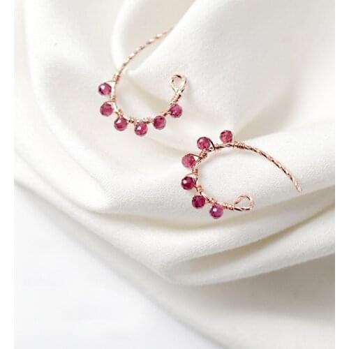 MloveAcc New 100% 925 Sterling Silver Drop Dangle Earrings Elegant Hook Style Crystal Beads Charm Trendy Jewelry