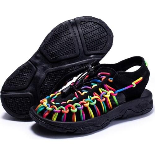NEW Kids Shoes for Sandals 2021 Fashion Childrens Braided Style Sports Sandals Soft Leather Material Kids Shoes Kids Flip Flops