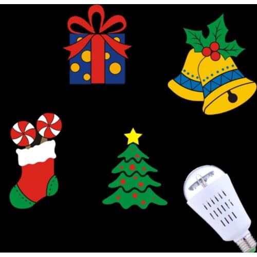 New Laser Projector Xmas Lamps LED Stage Light Mini Projector For Christmas Party Night Light Home Dec Holiday Light