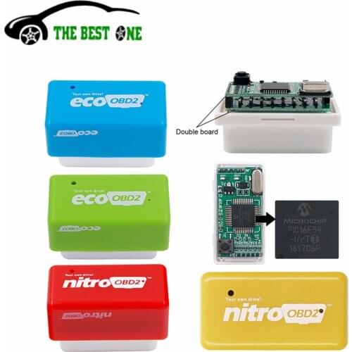 Full Chips Eco OBD2 Chip Tuning Box Benzine Diesel EcoOBD2 Save Fuel NitroOBD2 More Power Nitro OBD2 Gasoline Free Shipping