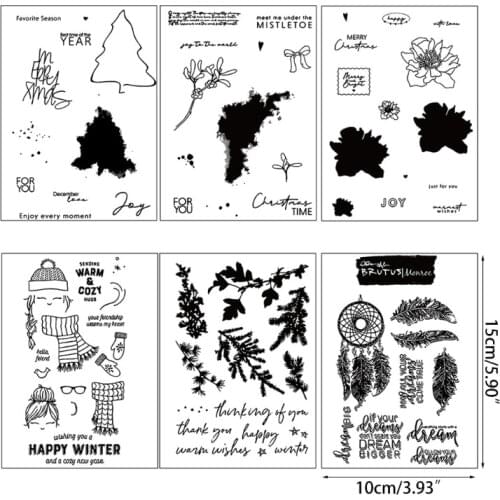 R7RC Christmas Dreamcatcher Silicone Clear Seal Stamp DIY Scrapbooking Embossing Photo Album Decorative Paper Card Crafts