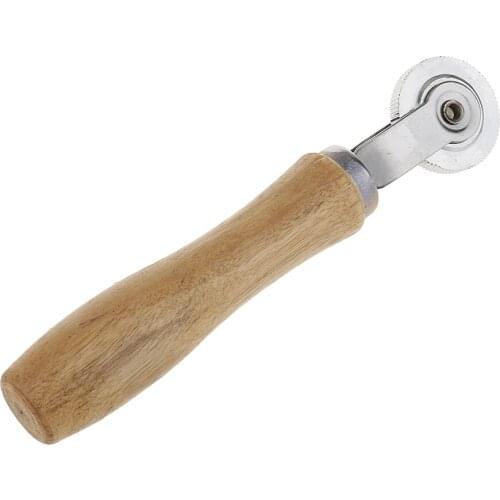 Tire Patch Repair Stitcher Ball Bearing Roller Tire Repair Tool Wood Handle